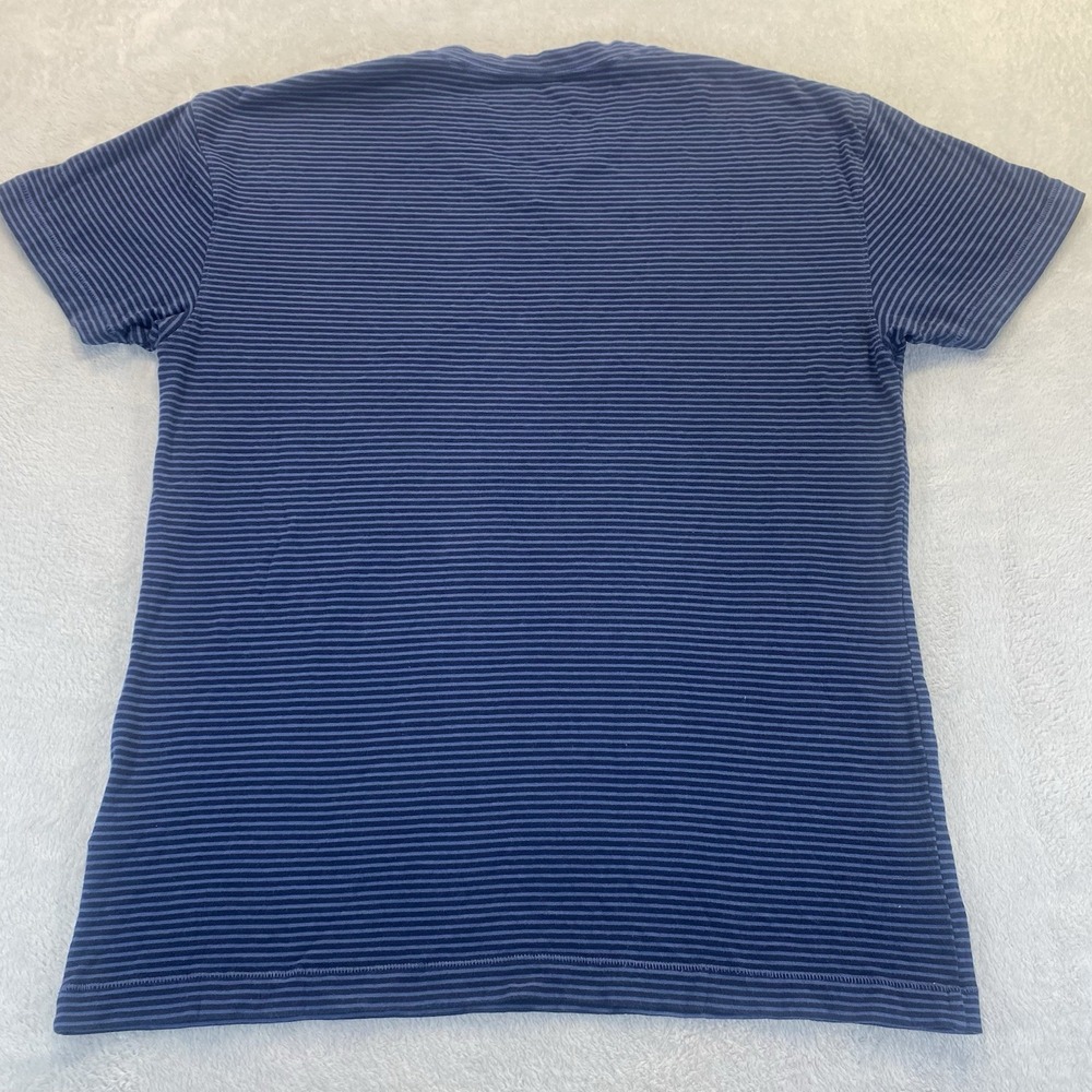 Abercrombie & Fitch Soft‎ A & F Essential Blue Striped Men's Tshirt M Cotton - Picture 5 of 6